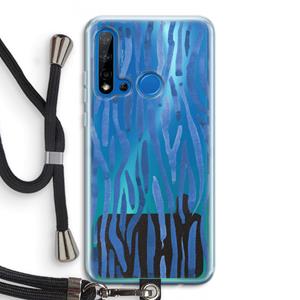 CaseCompany Blauwe nerven: Huawei P20 Lite (2019) Transparant Hoesje met koord