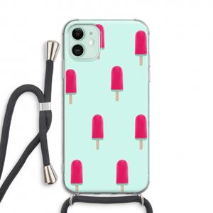 CaseCompany Waterijsje: iPhone 11 Transparant Hoesje met koord