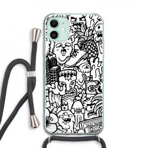 CaseCompany Vexx Mixtape #2: iPhone 11 Transparant Hoesje met koord
