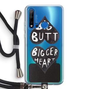 CaseCompany Big butt bigger heart: Huawei P20 Lite (2019) Transparant Hoesje met koord