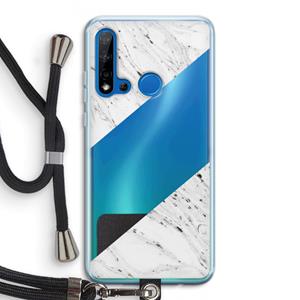 CaseCompany Biggest stripe: Huawei P20 Lite (2019) Transparant Hoesje met koord