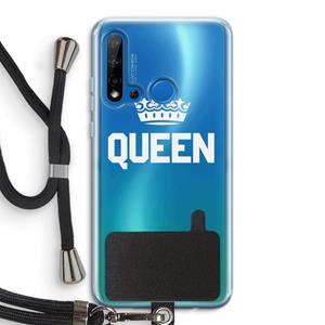 CaseCompany Queen zwart: Huawei P20 Lite (2019) Transparant Hoesje met koord