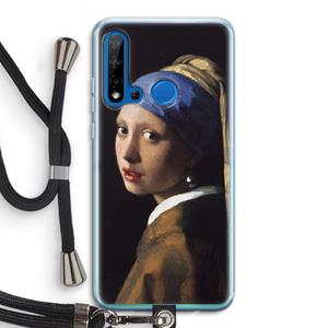 CaseCompany The Pearl Earring: Huawei P20 Lite (2019) Transparant Hoesje met koord