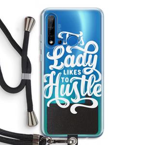 CaseCompany Hustle Lady: Huawei P20 Lite (2019) Transparant Hoesje met koord