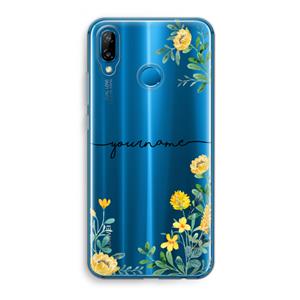 CaseCompany Gele bloemen: Huawei P20 Lite Transparant Hoesje