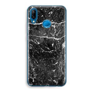CaseCompany Zwart marmer: Huawei P20 Lite Transparant Hoesje
