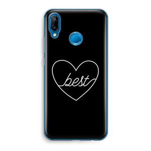 CaseCompany Best heart black: Huawei P20 Lite Transparant Hoesje