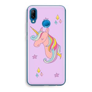 CaseCompany Roze eenhoorn: Huawei P20 Lite Transparant Hoesje