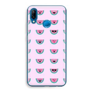 CaseCompany Smiley watermeloenprint: Huawei P20 Lite Transparant Hoesje