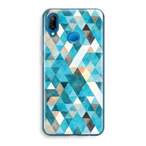 CaseCompany Gekleurde driehoekjes blauw: Huawei P20 Lite Transparant Hoesje
