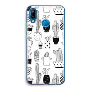 CaseCompany Cactusmotief: Huawei P20 Lite Transparant Hoesje