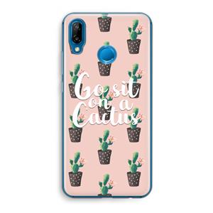 CaseCompany Cactus quote: Huawei P20 Lite Transparant Hoesje