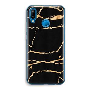 CaseCompany Gouden marmer: Huawei P20 Lite Transparant Hoesje