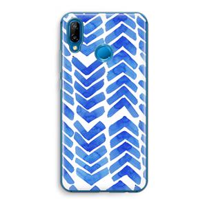 CaseCompany Blauwe pijlen: Huawei P20 Lite Transparant Hoesje