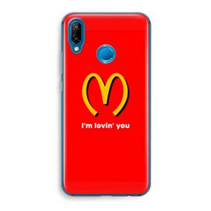 CaseCompany I'm lovin' you: Huawei P20 Lite Transparant Hoesje