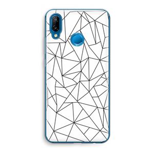 CaseCompany Geometrische lijnen zwart: Huawei P20 Lite Transparant Hoesje