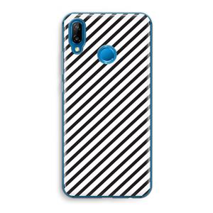 CaseCompany Strepen zwart-wit: Huawei P20 Lite Transparant Hoesje