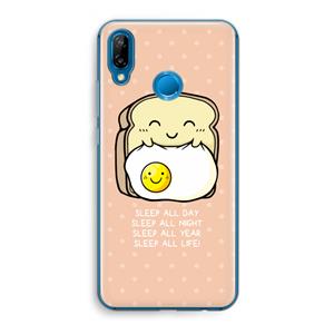 CaseCompany Sleep All Day: Huawei P20 Lite Transparant Hoesje