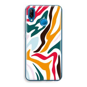 CaseCompany Colored Zebra: Huawei P20 Lite Transparant Hoesje