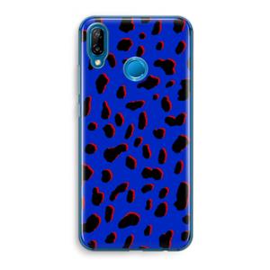 CaseCompany Blue Leopard: Huawei P20 Lite Transparant Hoesje