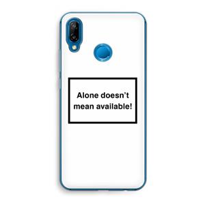 CaseCompany Alone: Huawei P20 Lite Transparant Hoesje