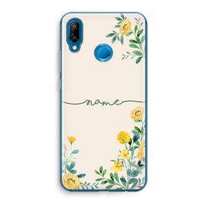 CaseCompany Gele bloemen: Huawei P20 Lite Transparant Hoesje