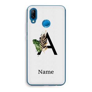 CaseCompany Charcoal Flora: Huawei P20 Lite Transparant Hoesje