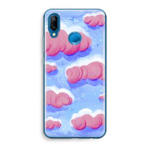 CaseCompany Roze wolken met vogels: Huawei P20 Lite Transparant Hoesje