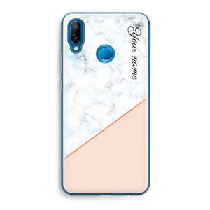 CaseCompany Marmer in stijl: Huawei P20 Lite Transparant Hoesje