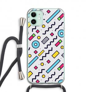 CaseCompany 8-bit N°8: iPhone 11 Transparant Hoesje met koord