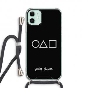 CaseCompany Squid Game: iPhone 11 Transparant Hoesje met koord