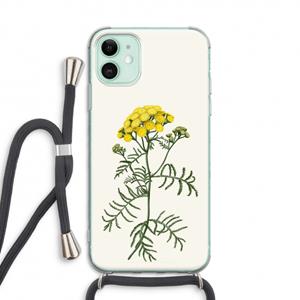 CaseCompany Tansy: iPhone 11 Transparant Hoesje met koord