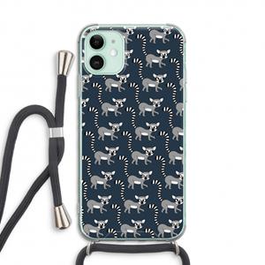 CaseCompany Makis: iPhone 11 Transparant Hoesje met koord
