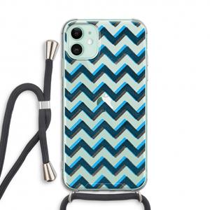 CaseCompany Onderbroken lijn: iPhone 11 Transparant Hoesje met koord