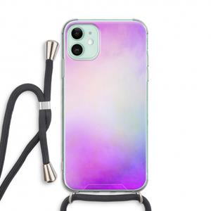 CaseCompany Clouds pastel: iPhone 11 Transparant Hoesje met koord
