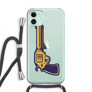 CaseCompany Pew Pew Pew: iPhone 11 Transparant Hoesje met koord