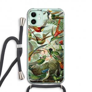 CaseCompany Haeckel Trochilidae: iPhone 11 Transparant Hoesje met koord