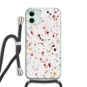 CaseCompany Terrazzo N°9: iPhone 11 Transparant Hoesje met koord