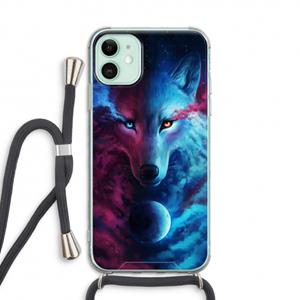CaseCompany Where Light And Dark Meet: iPhone 11 Transparant Hoesje met koord