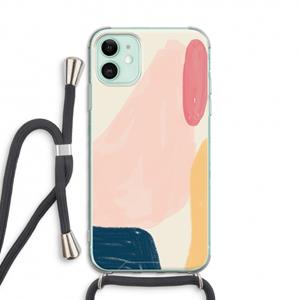 CaseCompany Saturday Flow: iPhone 11 Transparant Hoesje met koord