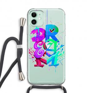 CaseCompany Dream: iPhone 11 Transparant Hoesje met koord