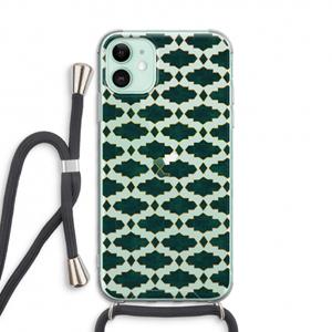 CaseCompany Moroccan tiles: iPhone 11 Transparant Hoesje met koord