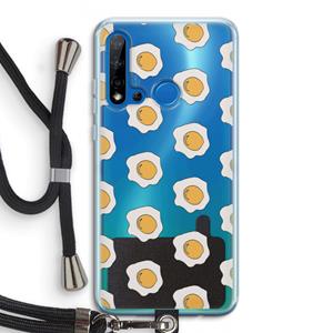 CaseCompany Bacon to my eggs #1: Huawei P20 Lite (2019) Transparant Hoesje met koord