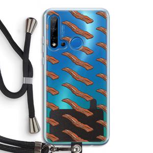 CaseCompany Bacon to my eggs #2: Huawei P20 Lite (2019) Transparant Hoesje met koord