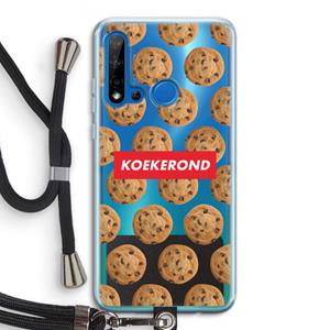CaseCompany Koekerond: Huawei P20 Lite (2019) Transparant Hoesje met koord