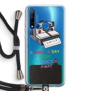 CaseCompany Smile: Huawei P20 Lite (2019) Transparant Hoesje met koord