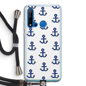 CaseCompany Ankers: Huawei P20 Lite (2019) Transparant Hoesje met koord