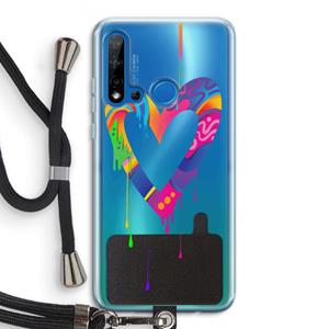 CaseCompany Melts My Heart: Huawei P20 Lite (2019) Transparant Hoesje met koord