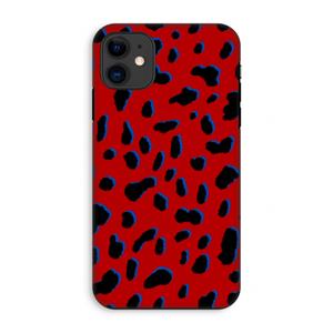 CaseCompany Red Leopard: iPhone 11 Tough Case