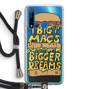 CaseCompany Big Macs Bigger Dreams: Huawei P20 Lite (2019) Transparant Hoesje met koord
